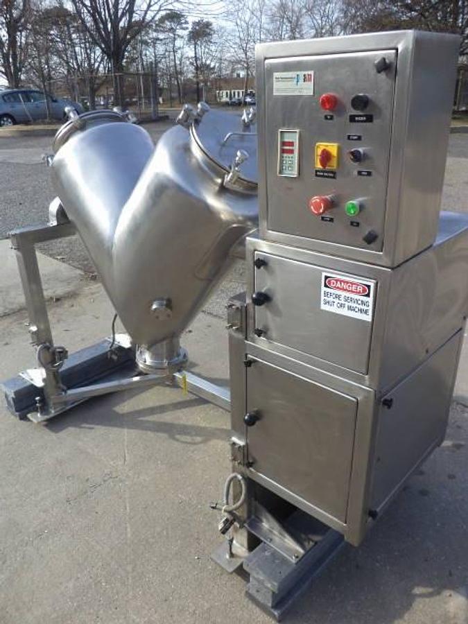 Used 3 Cu.Ft. PAM Stainless Steel Twin Shell “V” Blender, All Stainless Steel