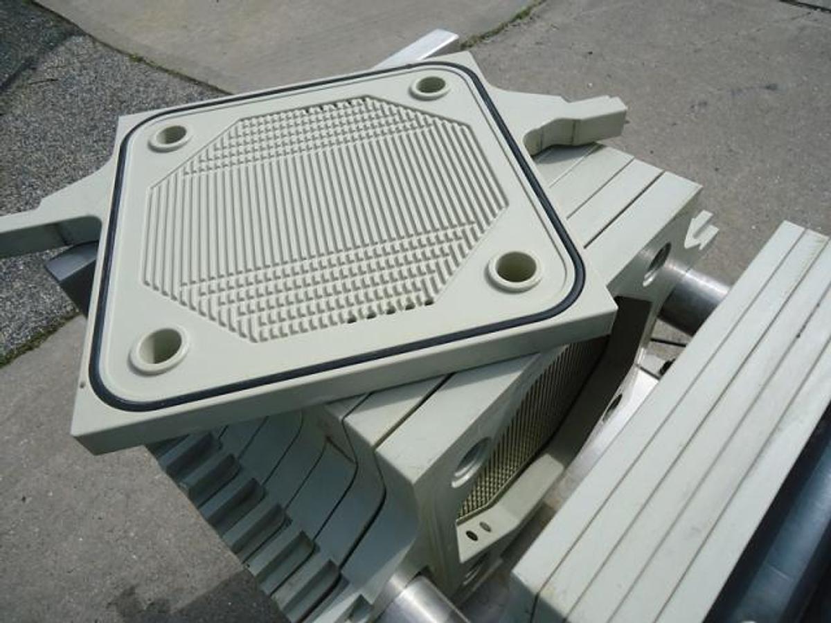 Used SeitzSchenk 12 In. X 12 In. Polypropylene Filter Press, Stainless Steel Frame