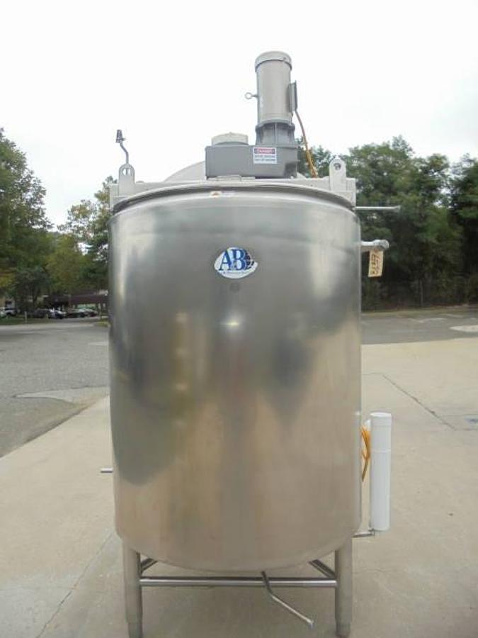 Used 600 Gallon A & B Process Systems Scraper Agitated Jacketed Tank, 316L Stainless, Sanitary
