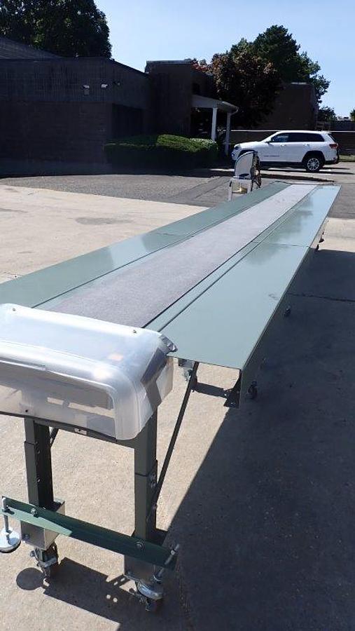 Used Hytrol 12 In. W X 20 Ft. Long Motorized Belt Conveyor, Portable