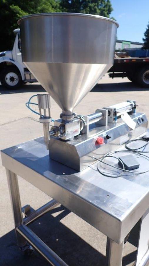 Used Tabletop Single Piston Filler, Air Operated