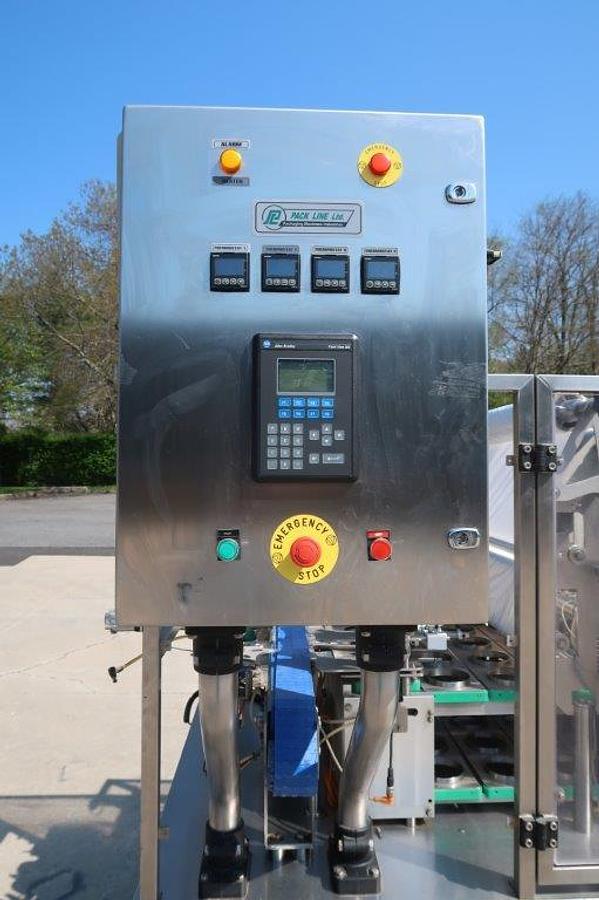 Used Packline PXG-4 Four Lane Stainless Cup Packaging Machine