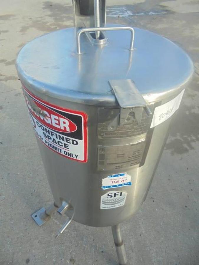 Used 15 Gallon SFI Stainless Steel Jacketed Mix kettle, 150 PSI Jacket
