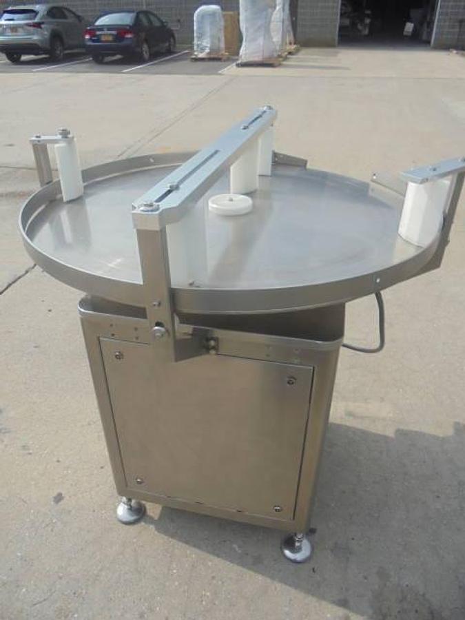Used 39 In. Rotary Unscrambling/Accumulating Table, All Stainless Steel