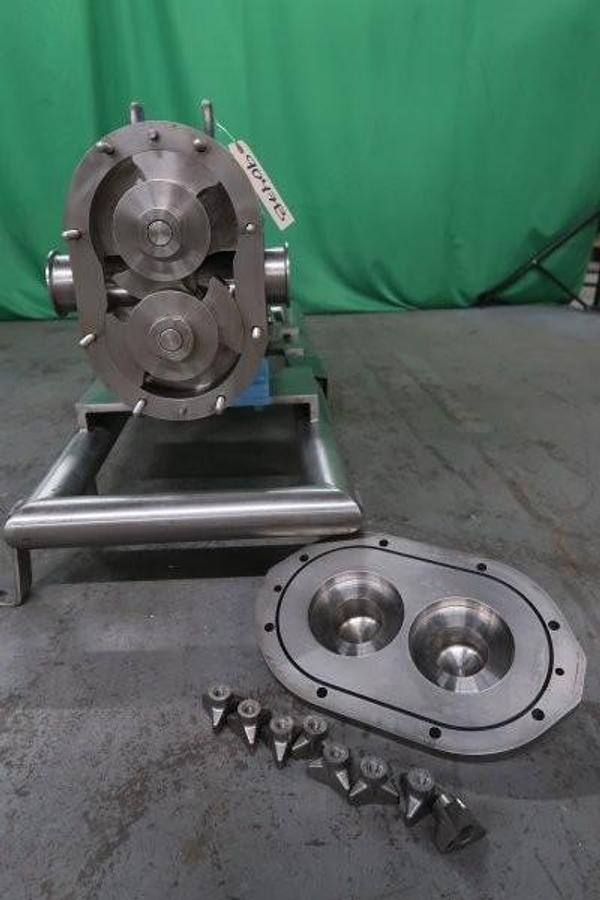 Used Waukesha 60 Stainless Positive Displacement Pump, Tri-Clamp Ports