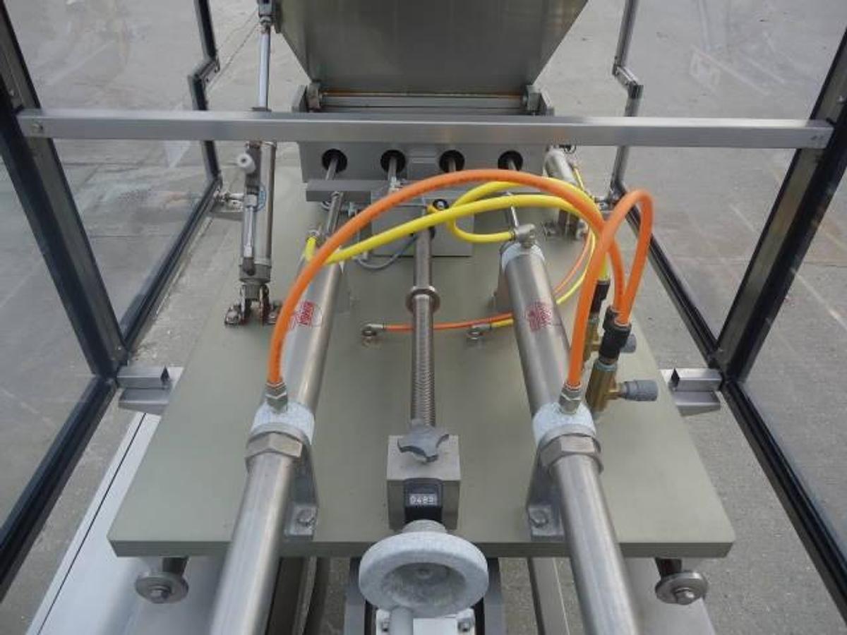 Used Hinds Bock 4p-04 Four Head Filler/Depositer, Stainless Steel