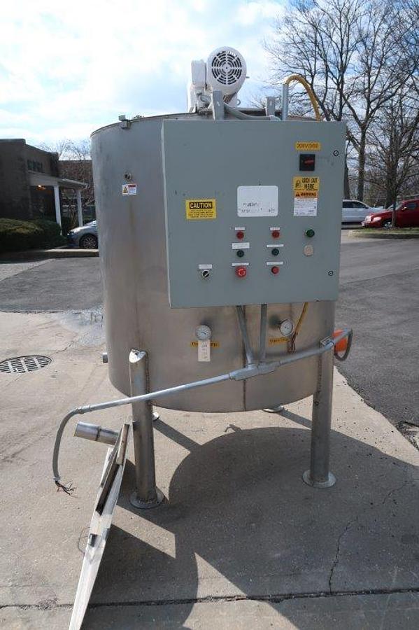 Used 500 Gallon Schebler Stainless Steel Jacketed Agitated Tank/Kettle,  Electric Heat