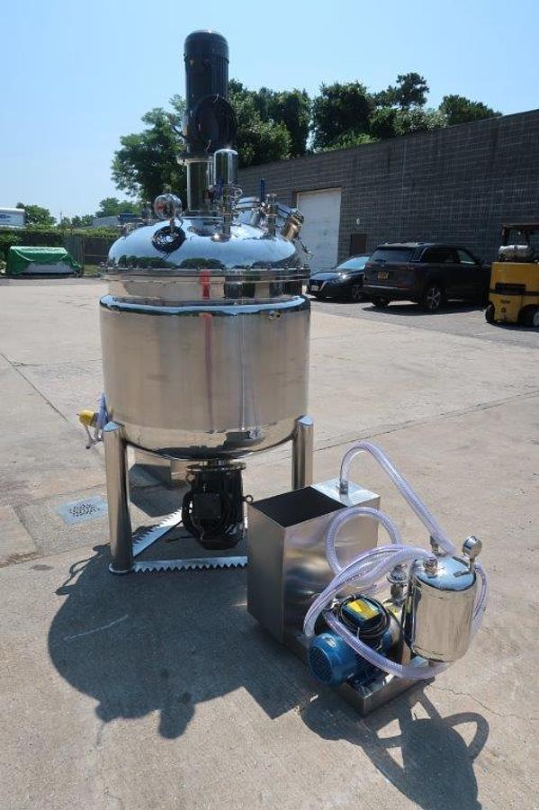 Used 125 Gallon SS Electric Jacketed Emulsifying Vacuum Kettle, Mfd. 2024