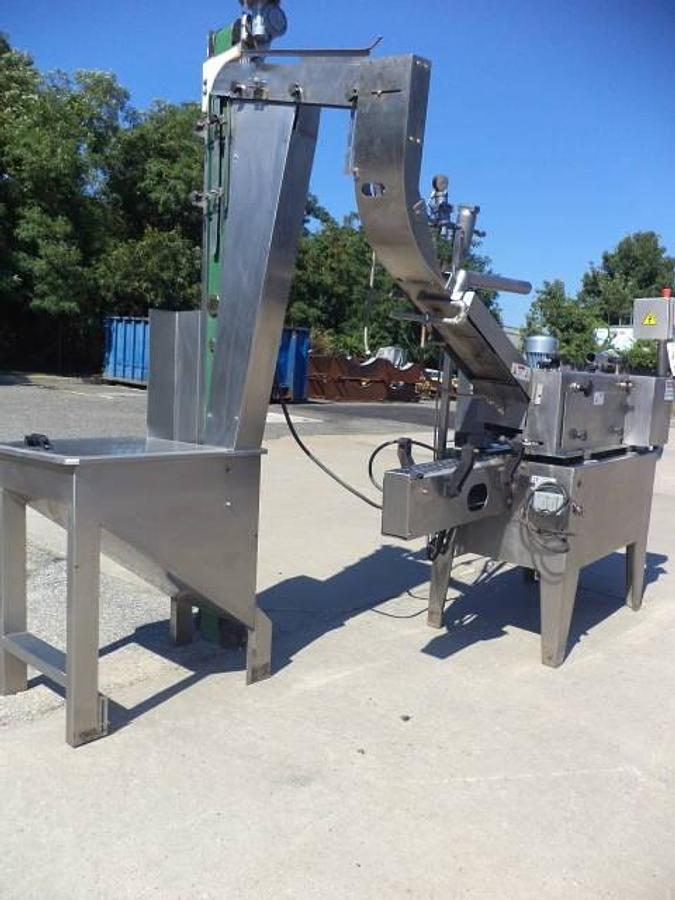 Used Emerito CT-2000 Steam Capping Machine, Stainless Steel