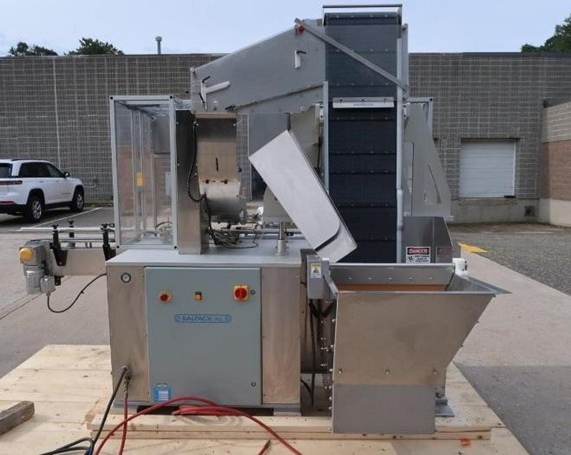 Used Balpack Automatic CEIB Inline Dual Station Chuck Capper