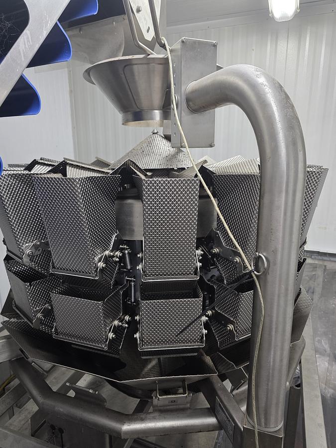 Used WeighPack Systems “Primo Combi” Volumetric 14 Bucket Multi-Head Scale, Filler/Bagger