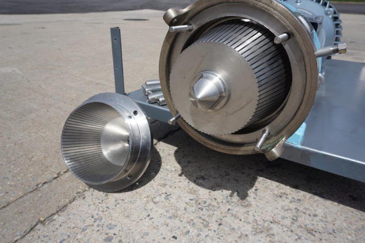 Used Waukesha 15 HP Stainless Horizontal Colloid Mill,  Grooved Rotor/Stator