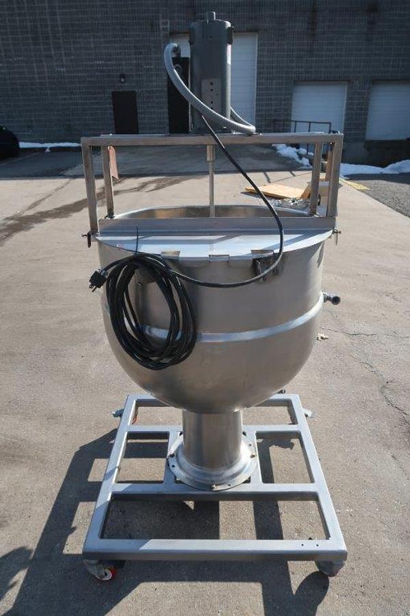 Used 60 Gallon B.H. Hubbert Stainless Steel Mix Kettle, 40 PSI Jacket