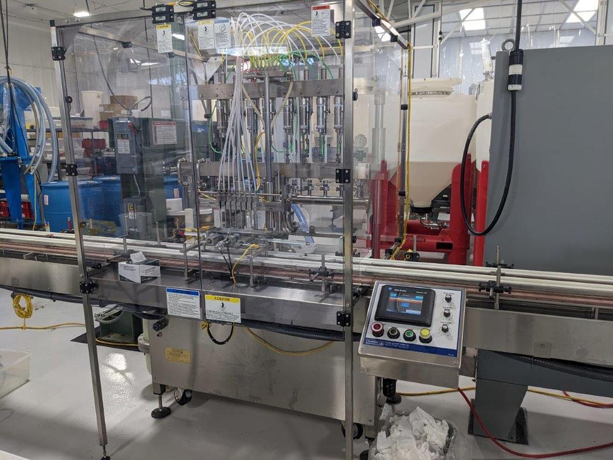Used National Instrument Filamatic 10 Piston Vial Piston Filler/Capper, Sanitary