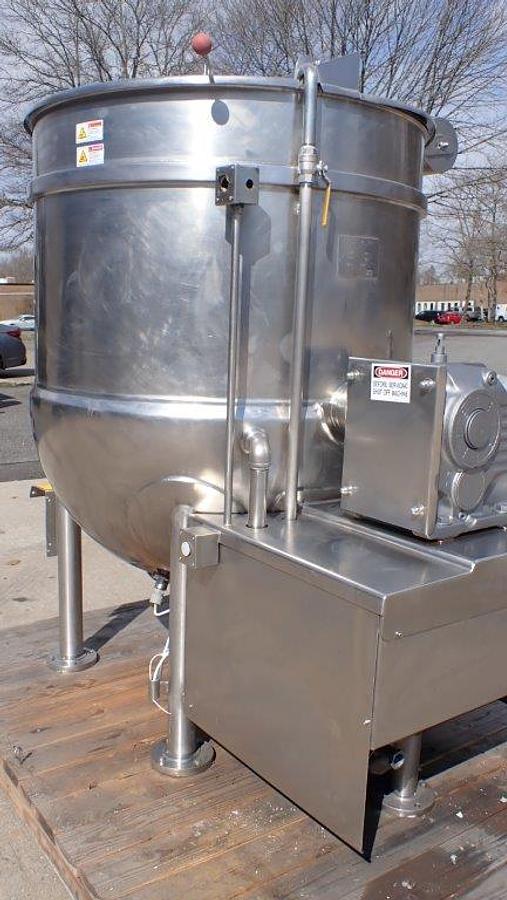 Used Cleveland 300 Gallon 316SS Scraper Kettle, 100 PSI Jacket