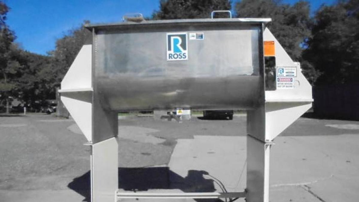 Used 5 Cu. Ft. Ross Stainless Steel Double Ribbon Blender, 5 HP