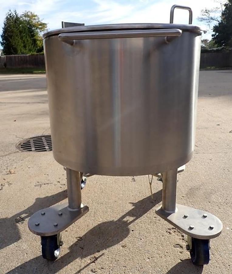 Used Lee 25 Gallon 316 SS Jacketed Tank, Portable