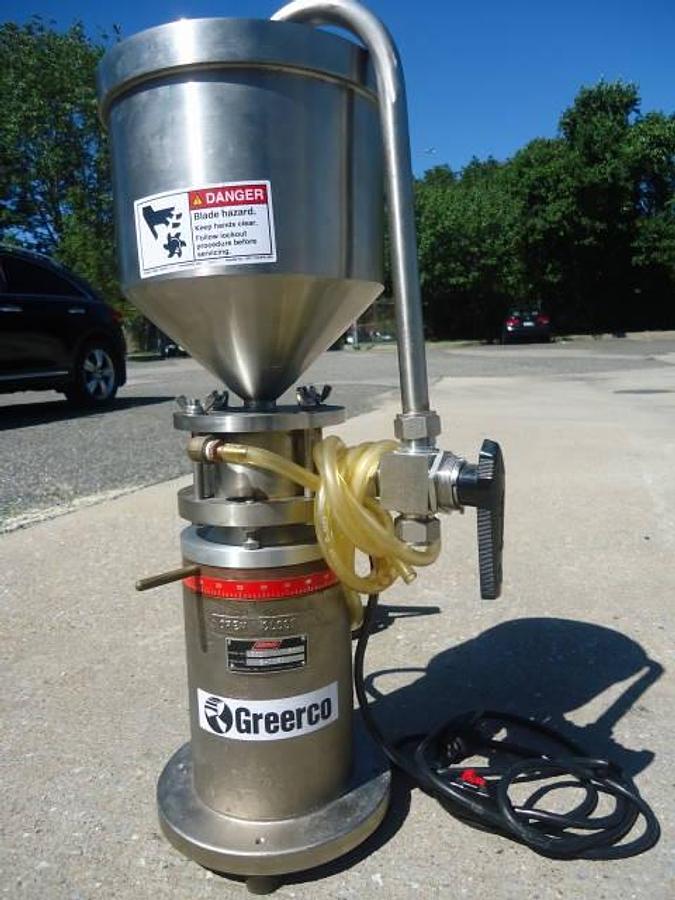 Used Greerco W200 Stainless Steel Colloid Mill, Single Phase