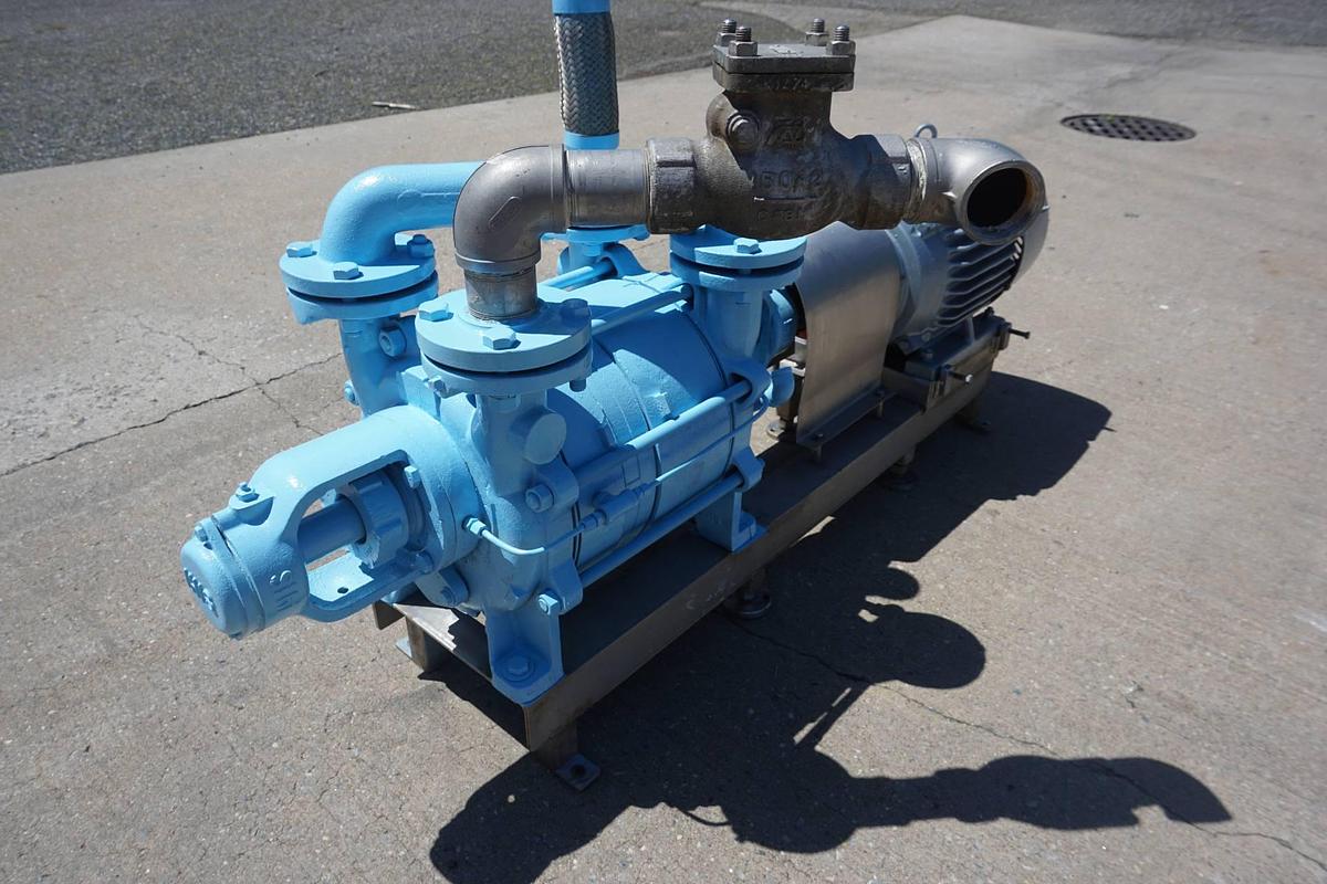 Used Sihi 3HP Liquid Ring Vacuum Pump, 20 HP Motor
