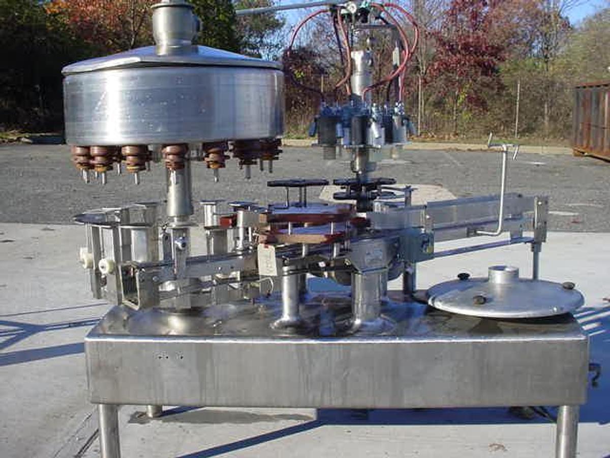 Used Fogg 16 Head Rotary Liquid Filler/Capper, All Stainless
