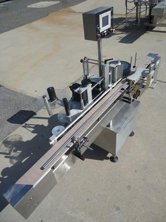 Used Njm-Cli Uni-300 Spot-Wrap Around Labeler, Touch Screen Panel