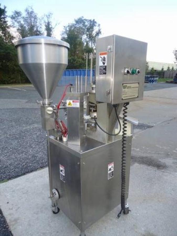 Used Modern Packaging-Winpak Sr6dc Rotary Cup Filler-Sealer