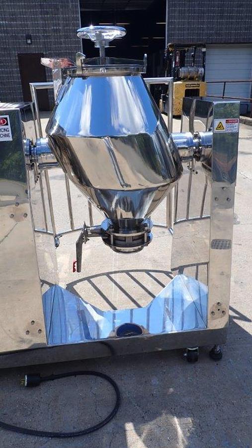 Used 3 Cu. Ft. Stainless Slant Cone Tumbling Blender, Unused
