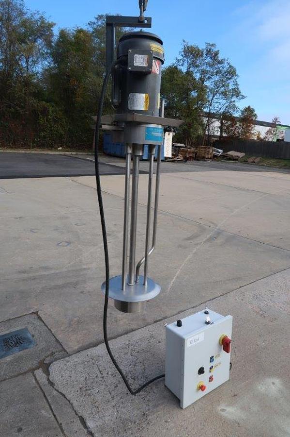 Used Arde Barinco CJ-50-1 Stainless “Drop-in” Homogenizing Mixer, 5 HP,  Variable Speed