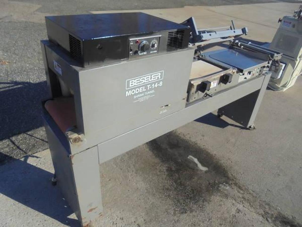 Used Beseler Combination Semi-Automatic “L” Sealer and Shrink Tunnel