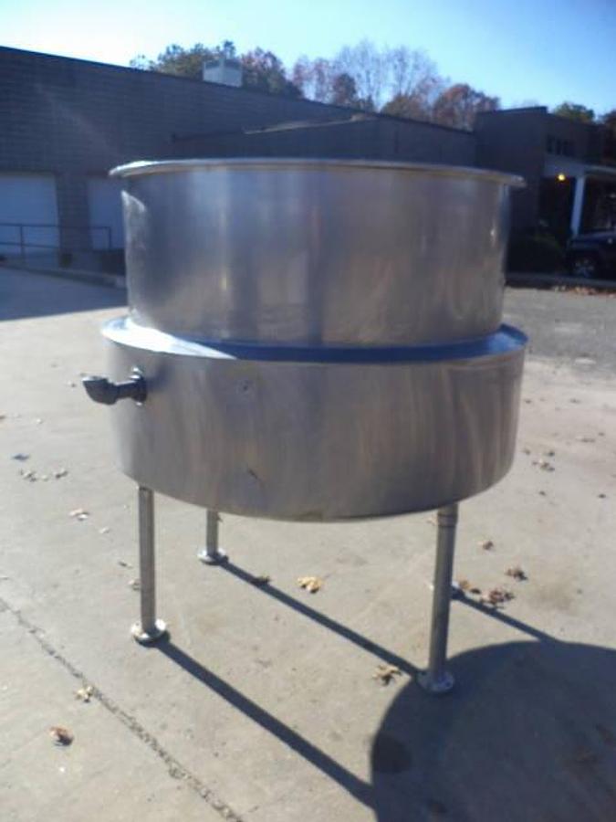 Used 350 Gallon BH Hubbert & Son Stainless  Steel Kettle, 42 PSI Jacket