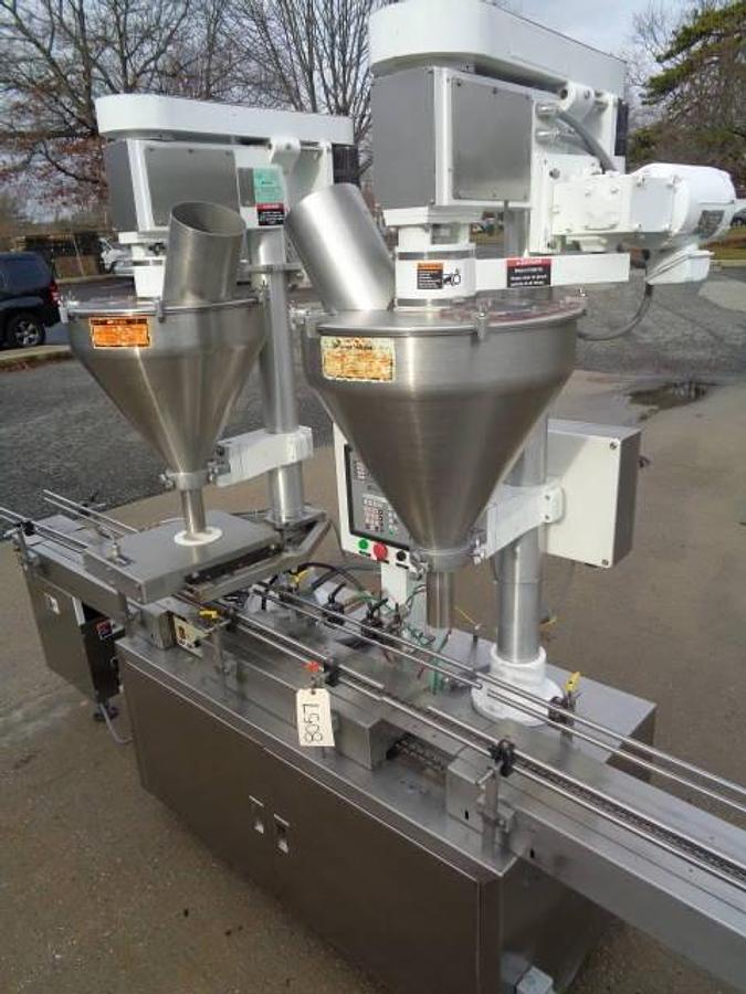 Used All-Fill Model DHA-400 Dual Head Automatic Powder Filling Machine