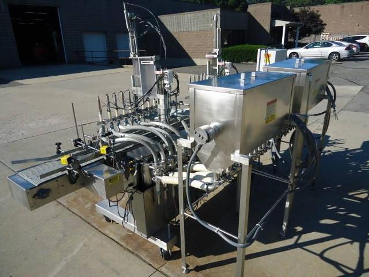 Used Kaps-All Vol-32-16 Twenty Piston Dual Lane Fully Automatic High Speed Filler