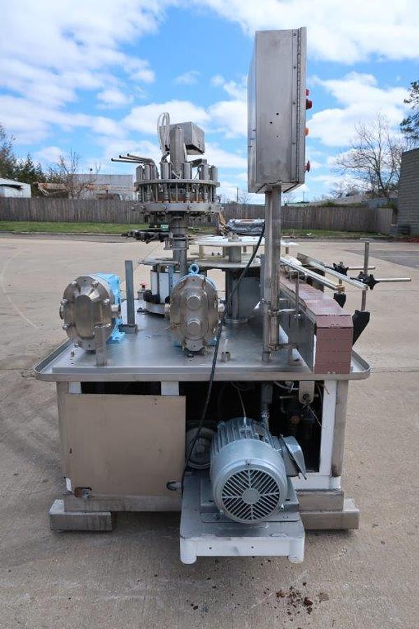 Used Pacific 12 Head Rotary Positive Displacement Filling Machine, Food Use