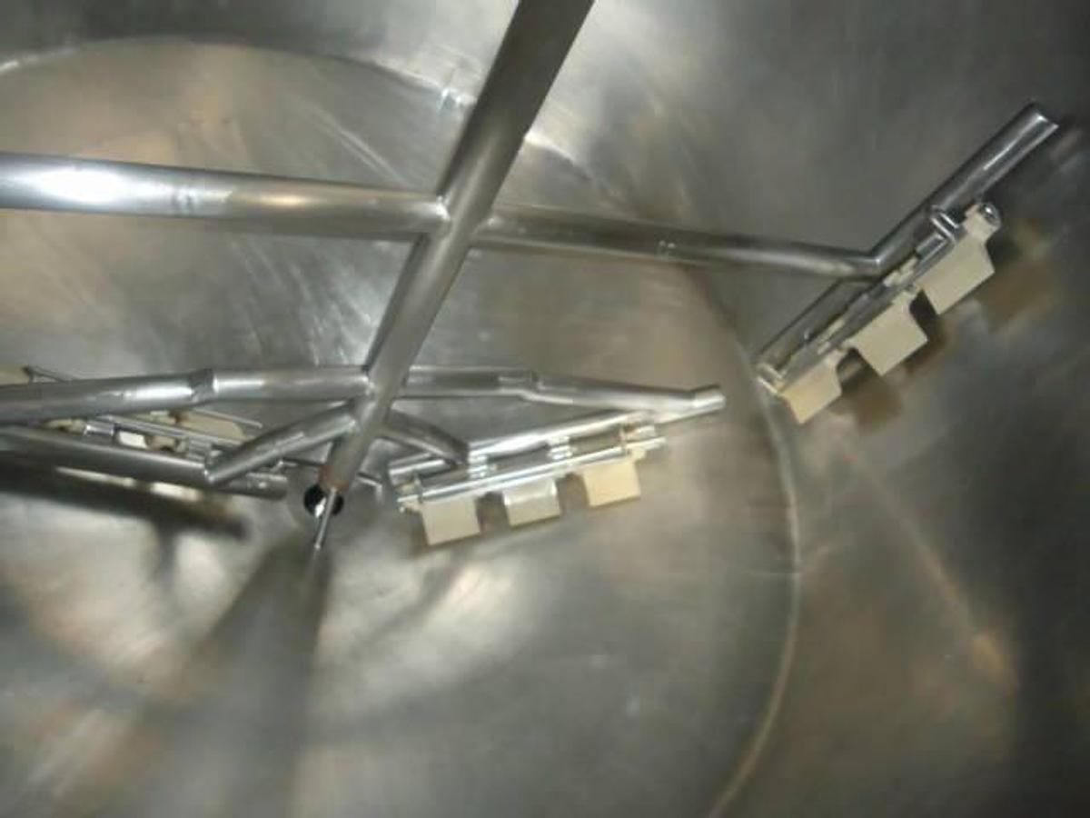 Used 400 Gallon Industries Dacier Scraper Agitated Cone Jacketed Vessel