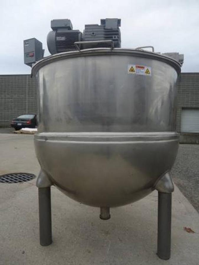 Used 200 Gallon Groen Stainless Steel Scraper Agitated Kettle, 100 Psi Jacket