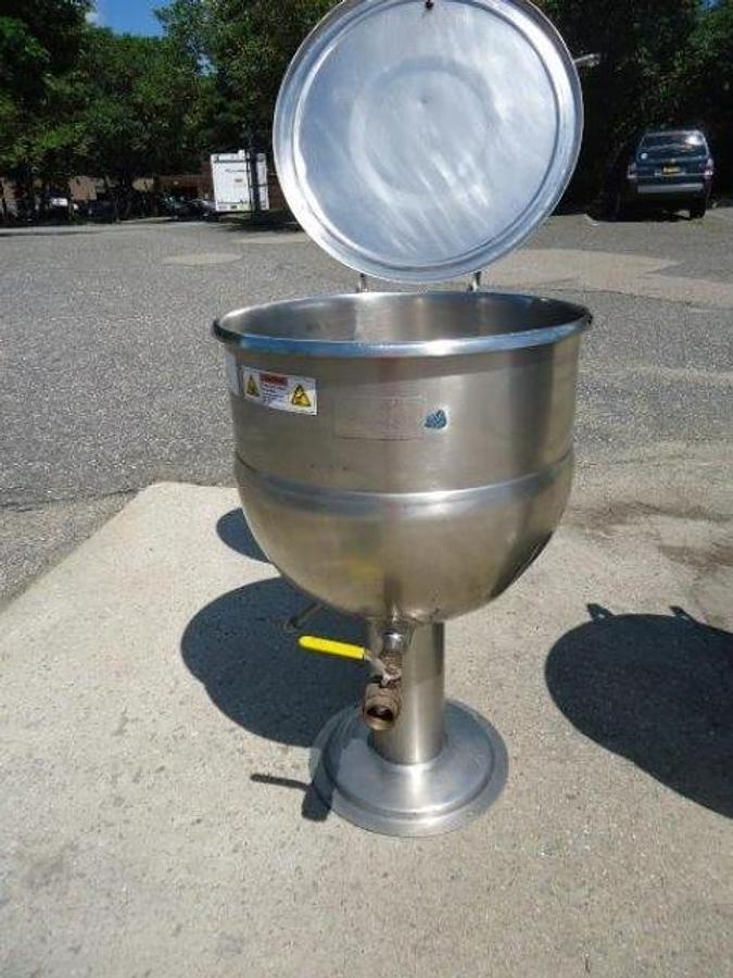 Used 30 Gallon Legion Stainless Hemispherical Kettle, 30 PSI Jacket
