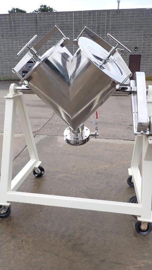 Used 3 Cu. Ft. Stainless Twin Shell V Blender, Portable