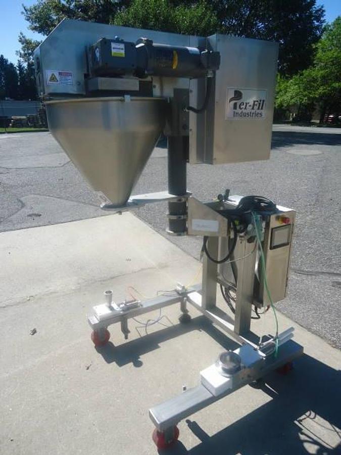 Used Per-Fil Pf-14fg Portable Auger Filler, All Stainless Steel
