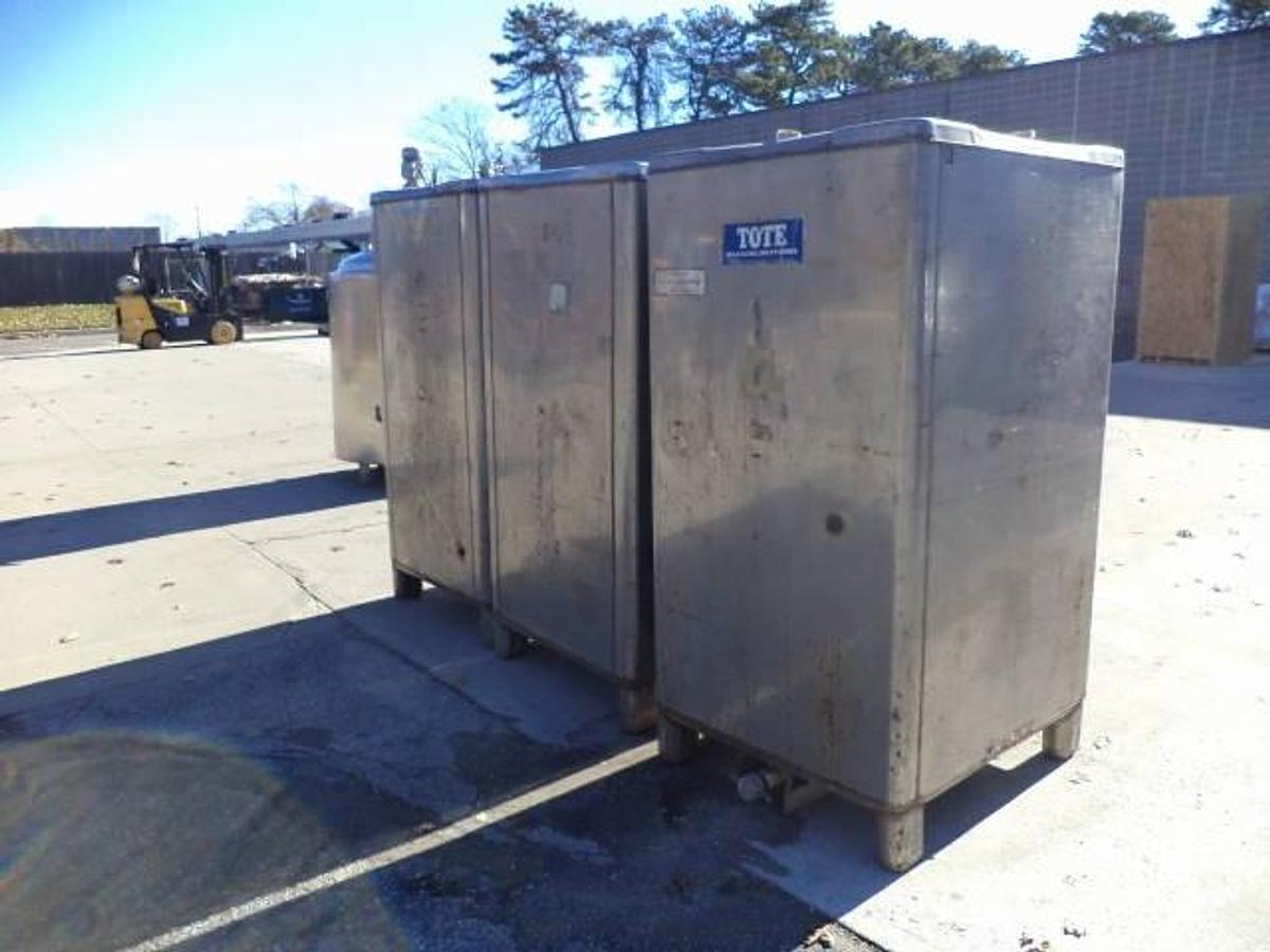 Used Tote  600 Gallon Stainless Steel Stackable Totes (2)