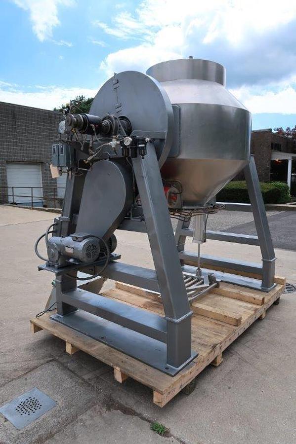 Used Gemco 30 Cu. Ft. Stainless Steel Double Cone Mixer, “Gemco-Matic”