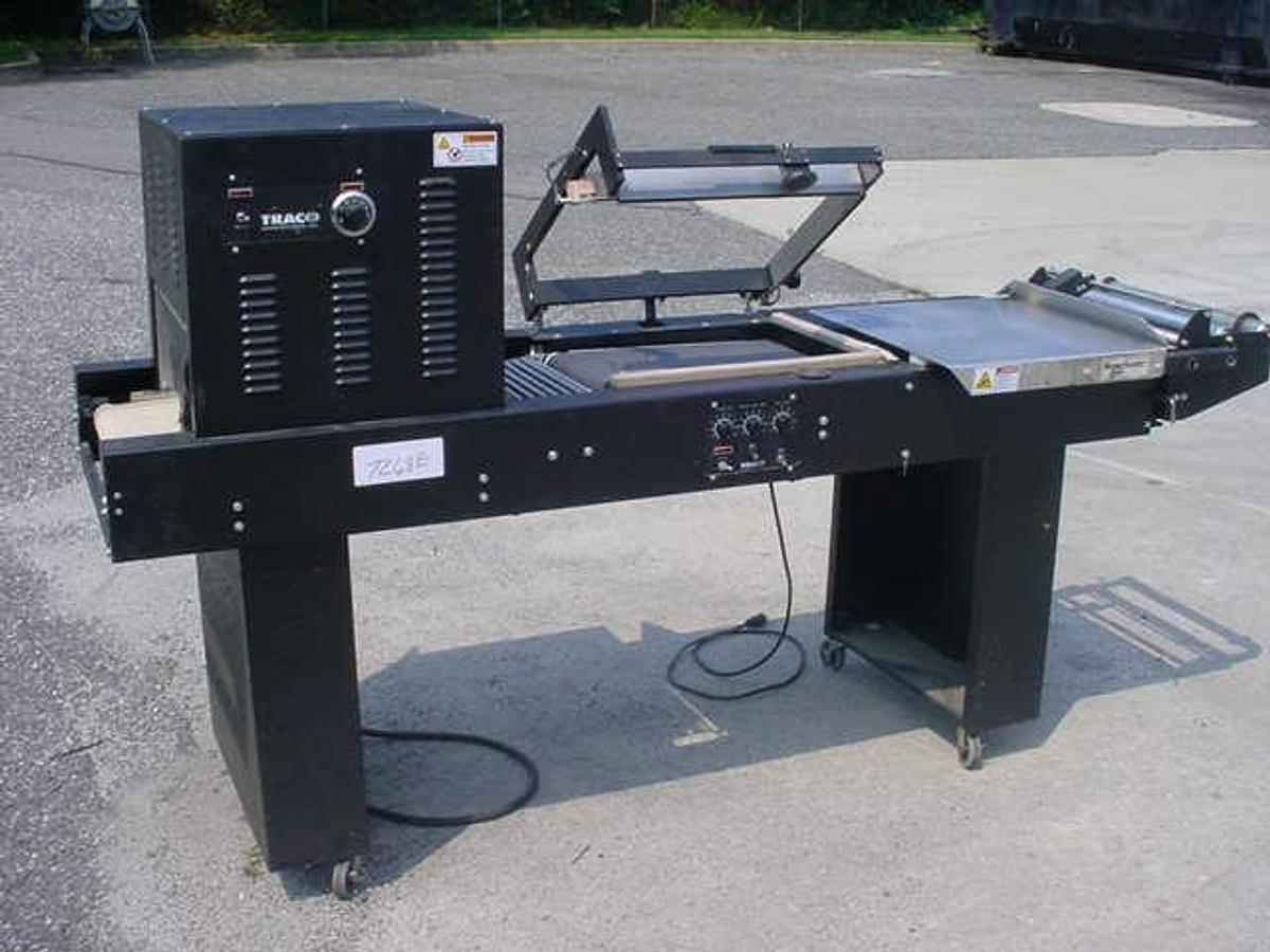 Used Traco Semi-Automatic L-Bar Sealer And Shrink Tunnel