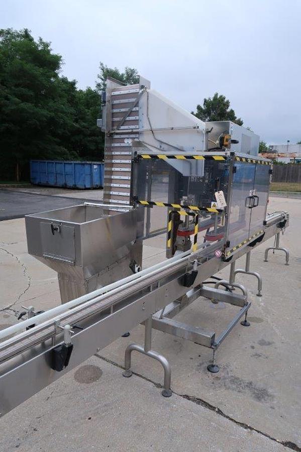Used Filling Equipment Co. Six (6) Spindle Inline Automatic Screw Capping Machine, 120 PM