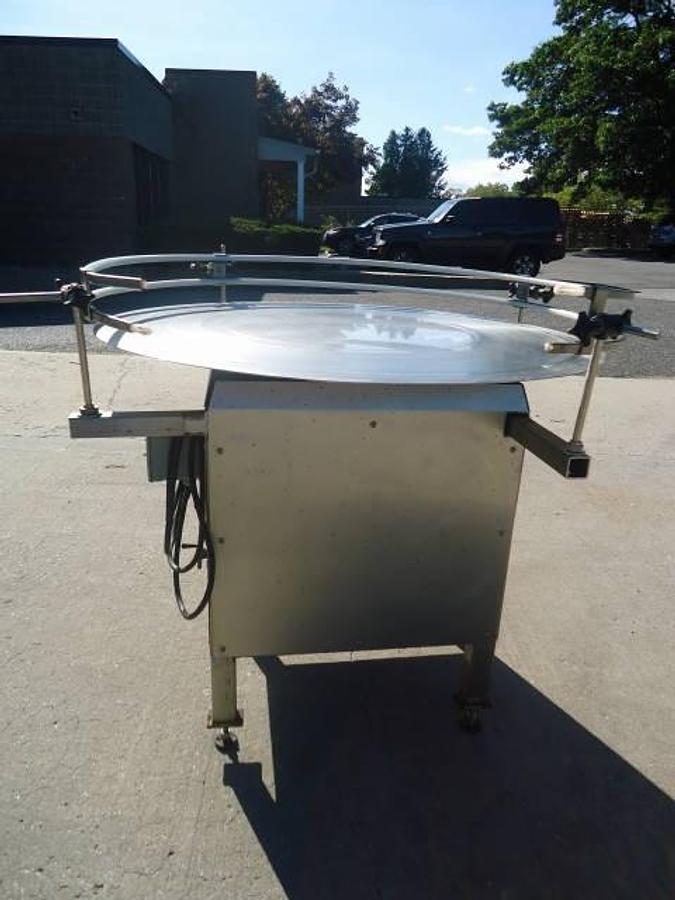 Used KISS 42 In. Diameter Rotary Unscrambling/Accumulating Table, Vari Speed