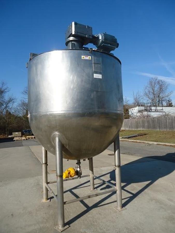 Used 1,000 Gallon Mueller Hemispherical Dual Action Scraper Kettle, 40 PSI Jacket