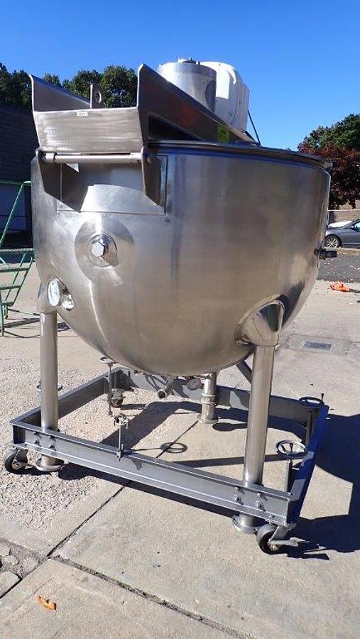 Used 250 Gallon Hamilton 316 SS Double Motion Kettle, Tilt-Out Agitation, XP