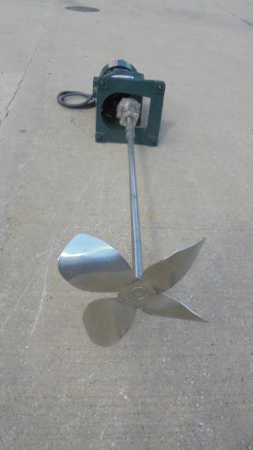 Used Lightnin 2HP Fixed Mount Agitator drive, with SS shaft, XP