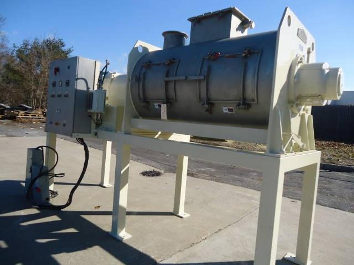 Used Morton Fkm-1200d Stainless Steel Plow Mixer With Choppers