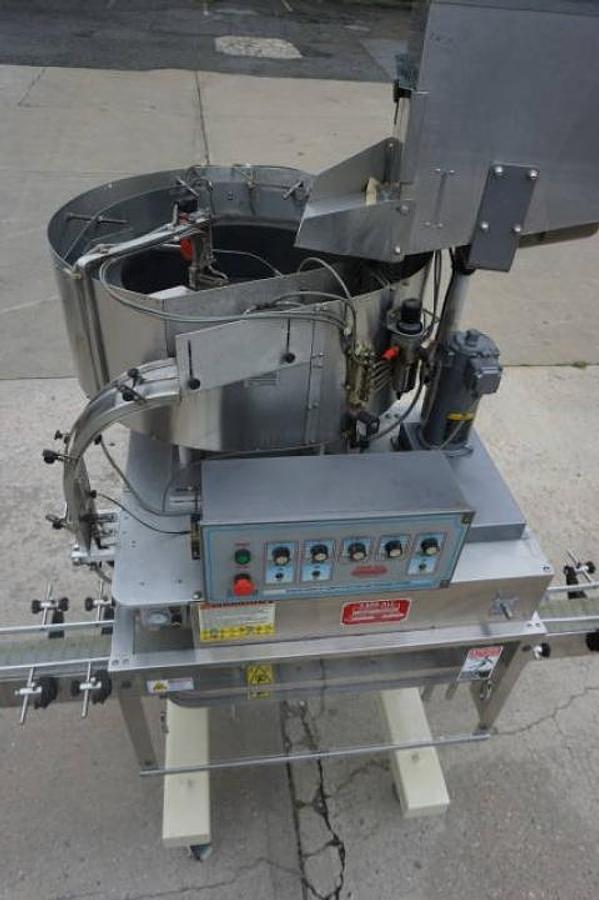 Used Kaps All A6 Six Spindle Screw Capper, 36 In. Diameter Feed Bowl