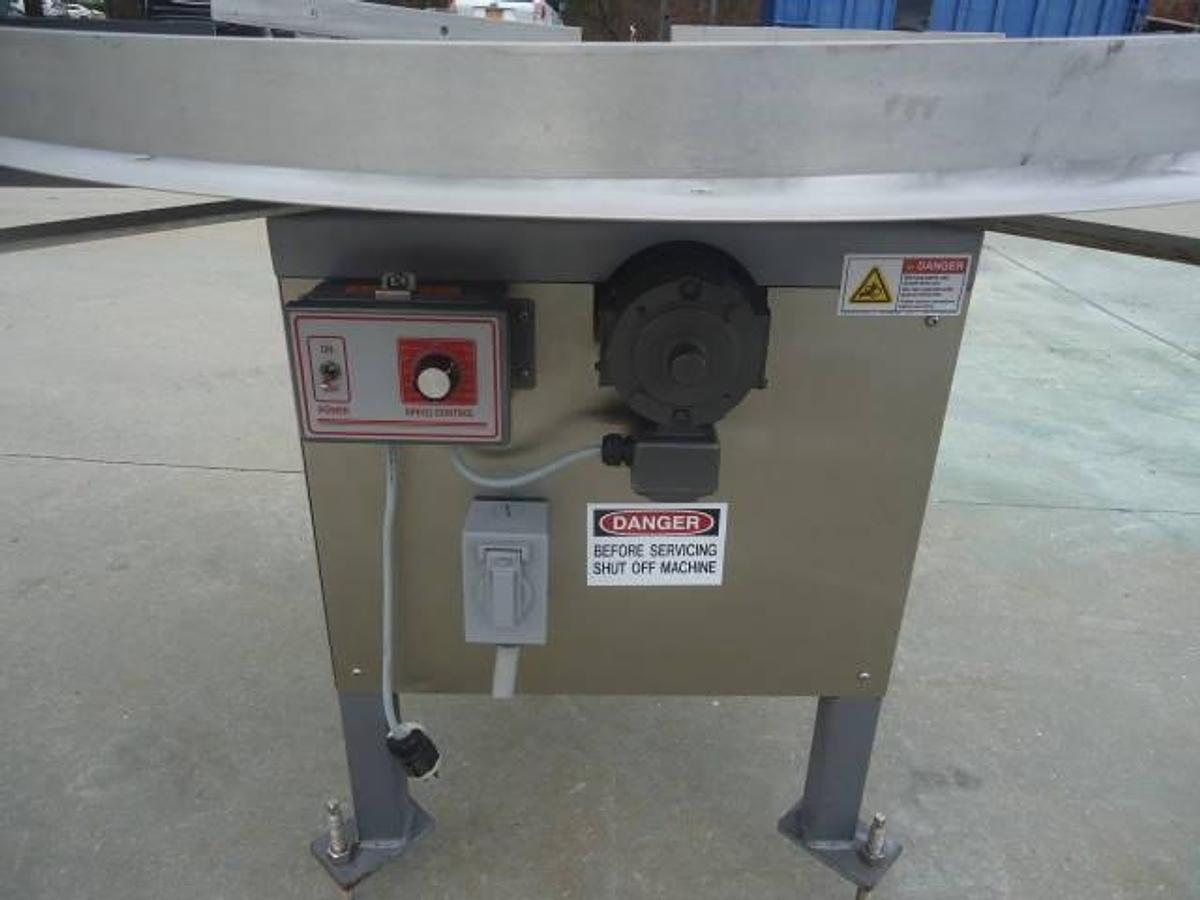 Used 48 In. Diameter Kaps-All Rotary Unscrambling Table, Variable Speed