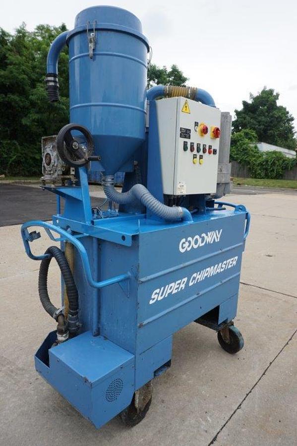 Used Goodway “Super Chipmaster” Metal Chip/Coolant Vacuum and Pump System